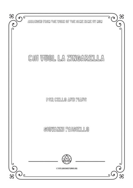 Paisiello-Chi Vuol la zingarella,for Cello and Piano image number null