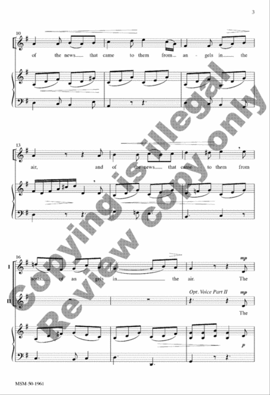 O Sing a Song of Bethlehem Unison Choir scores gallery preview page 7