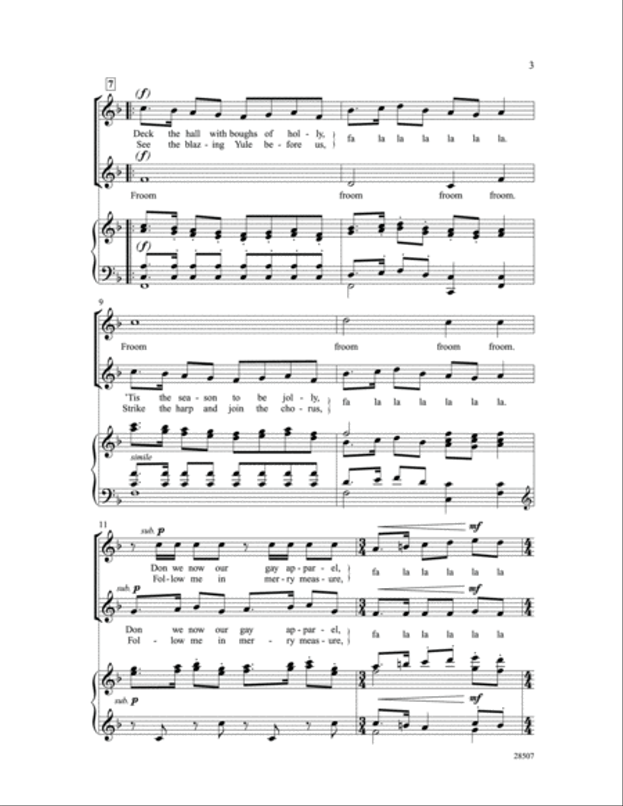 Deck the Hall Deck the Hall 2-Part scores gallery preview page 3