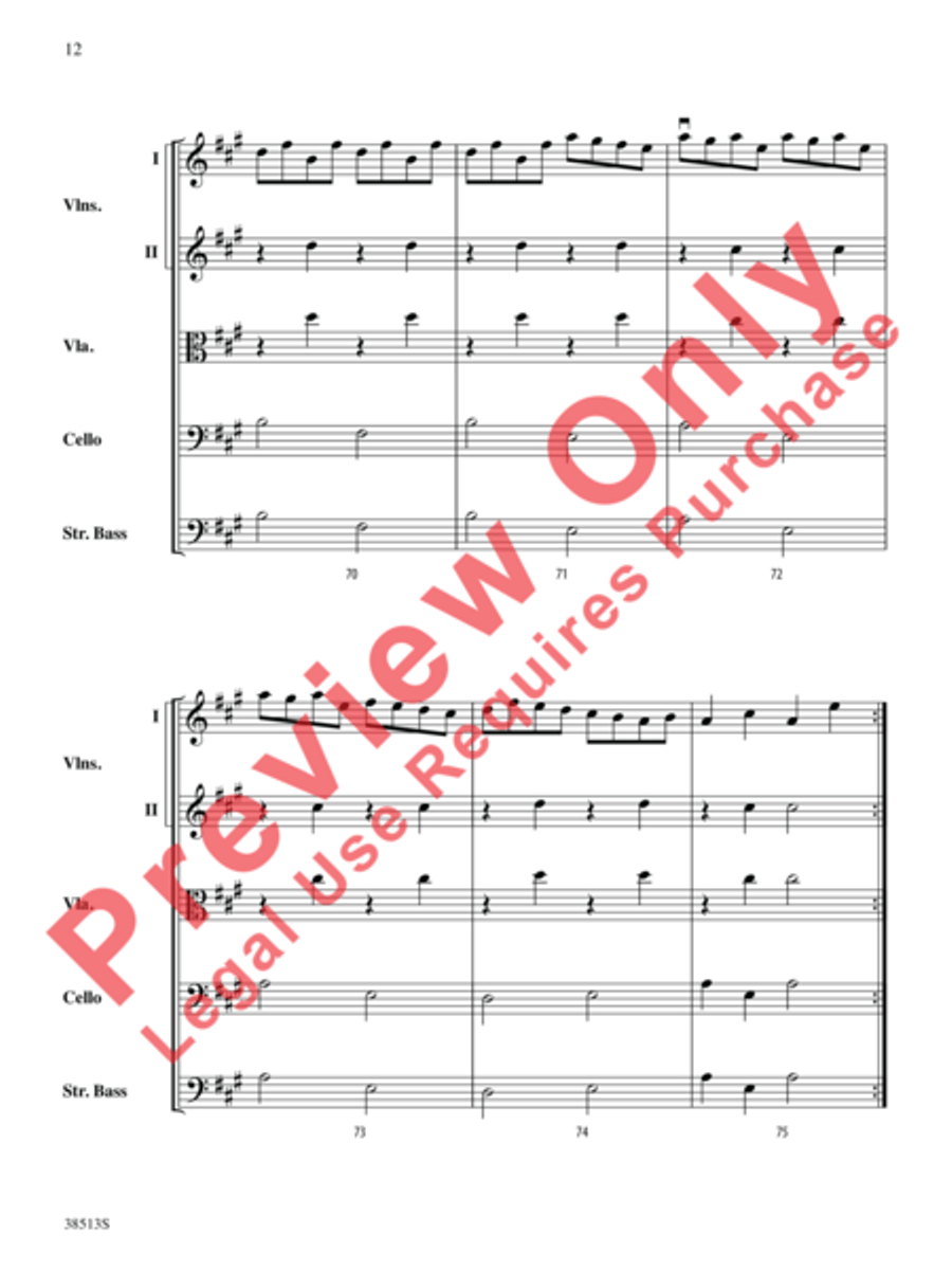 American Fiddle Triptych String Orchestra scores gallery preview page 13