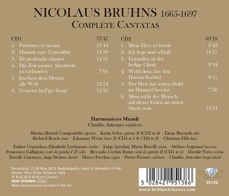 Nicolaus Bruhns: Complete Cantatas