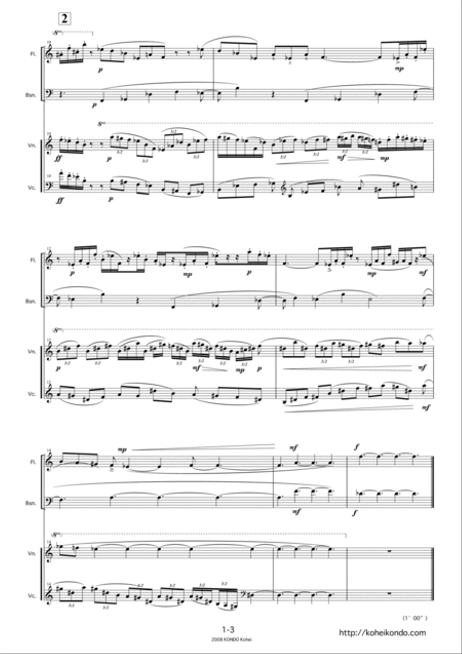 Quartet for Flute, Bassoon, Violin and Cello 