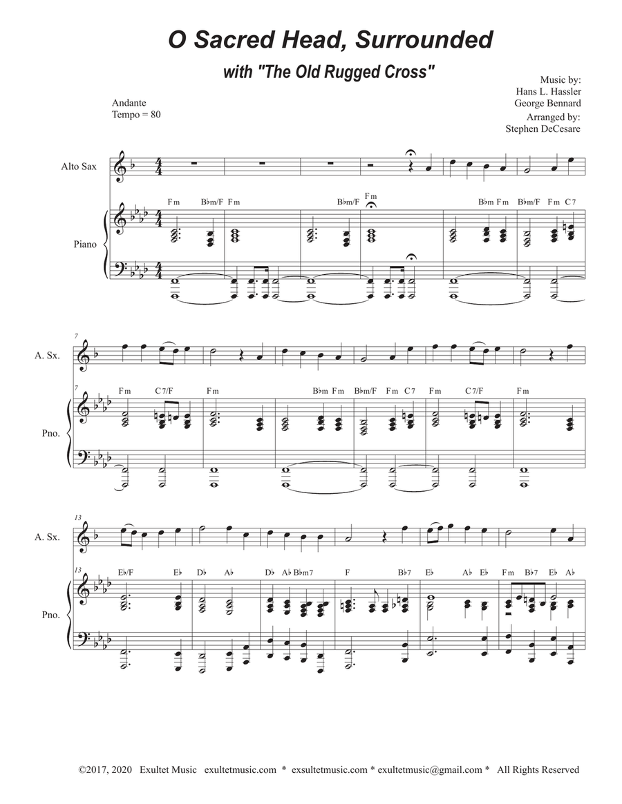 O Sacred Head, Surrounded (with 