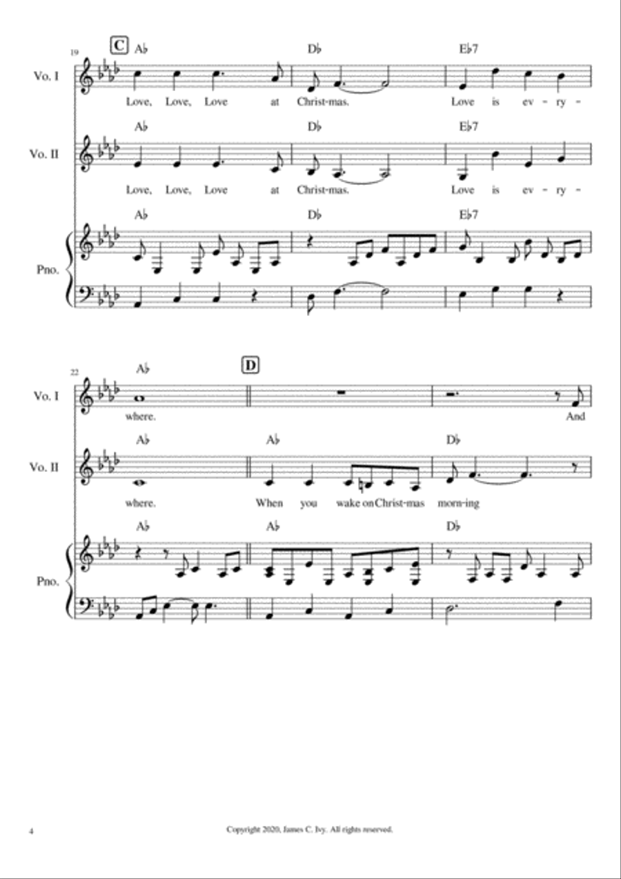 Love, Love, Love at Christmas Piano Trio scores gallery preview page 5