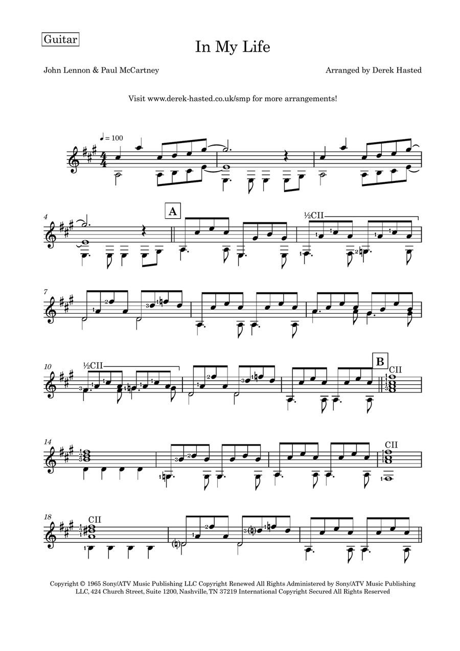 In My Life Flute scores gallery preview page 6