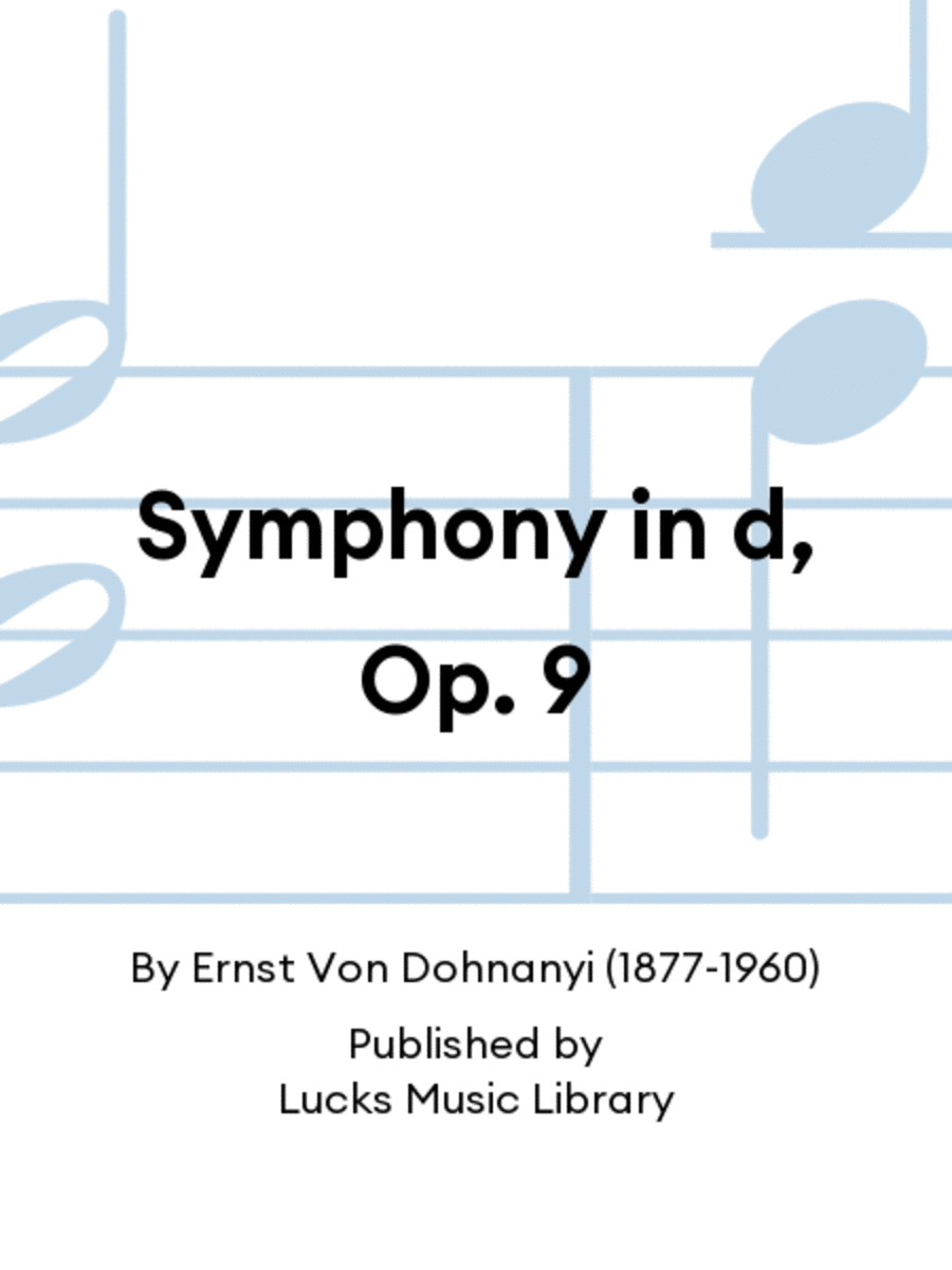 Symphony in d, Op. 9 Score scores gallery preview page 1