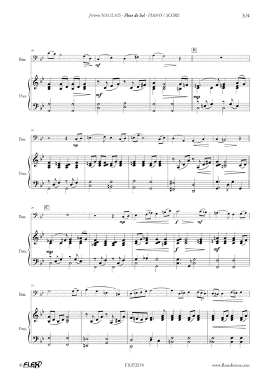 Fleur de Sol Fleur de Sol Bassoon Solo scores gallery preview page 3