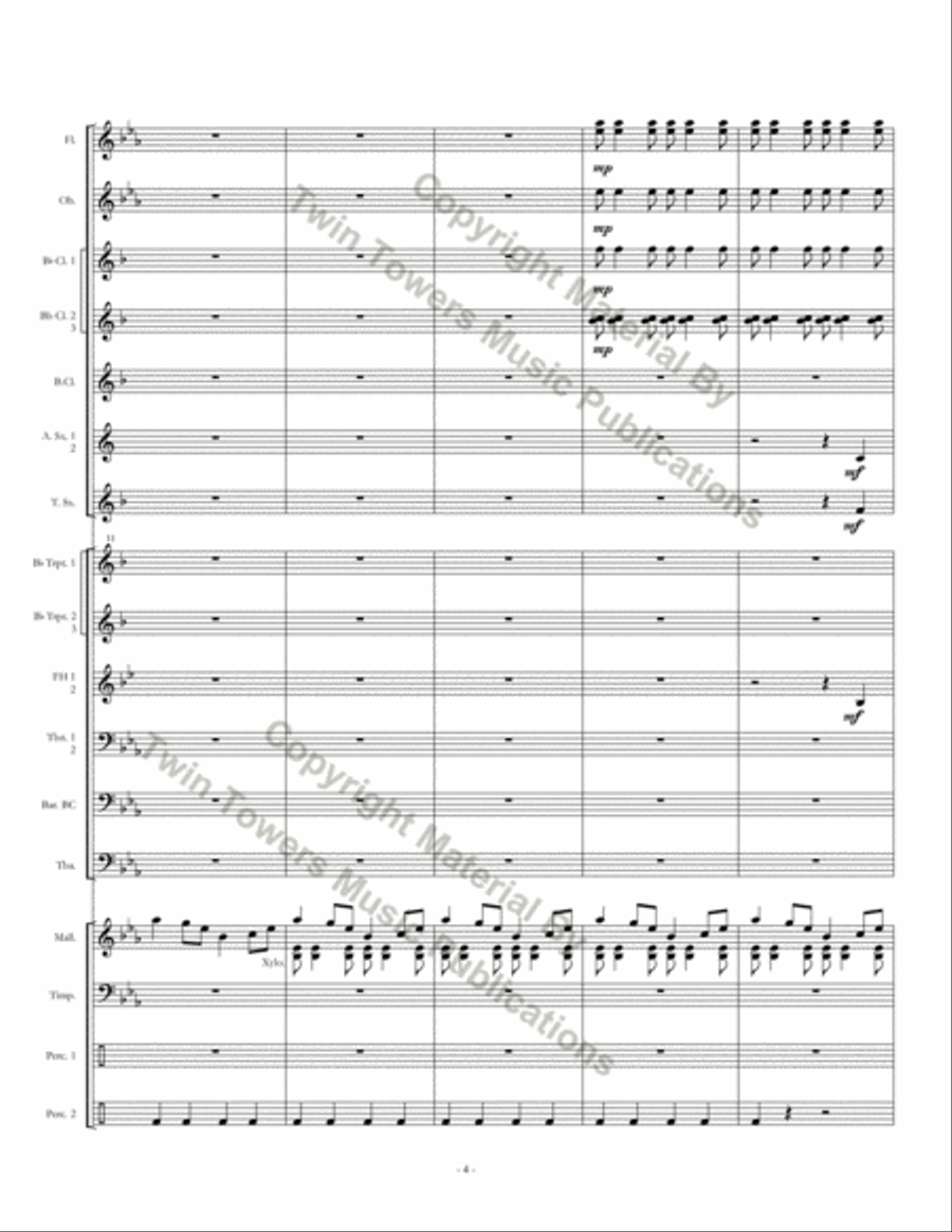 Skyline Fanfare and Theme Concert Band scores gallery preview page 5