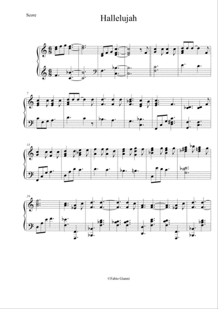 Hallelujah Small Ensemble scores gallery preview page 1