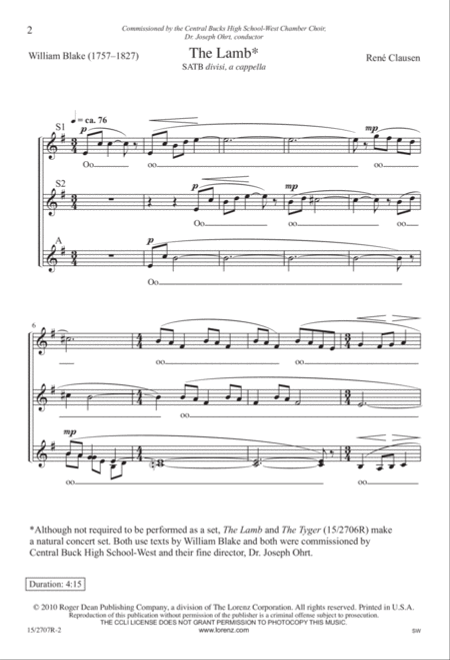 The Lamb The Lamb Divisi scores gallery preview page 3