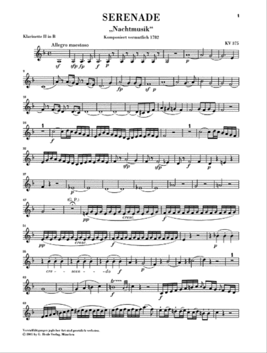 Serenade in E-flat Major, K. 375 Bassoon scores gallery preview page 4