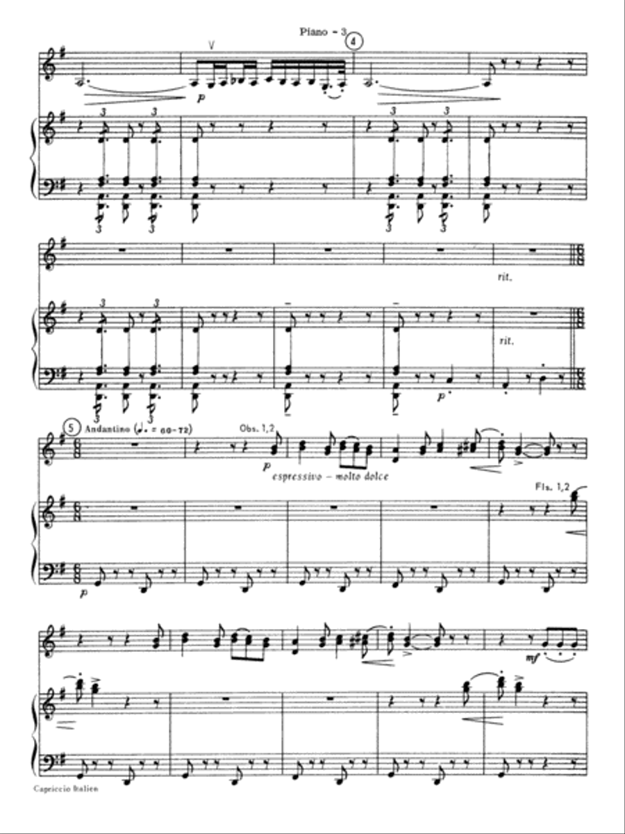Capriccio Italienne: Piano Accompaniment Full Orchestra scores gallery preview page 3
