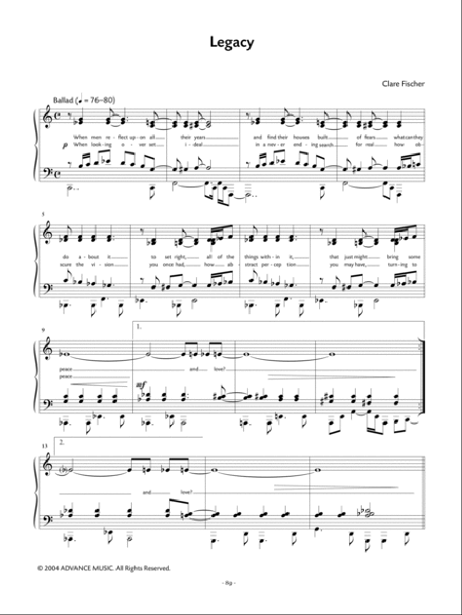 The Music of Clare Fischer Small Ensemble scores gallery preview page 20