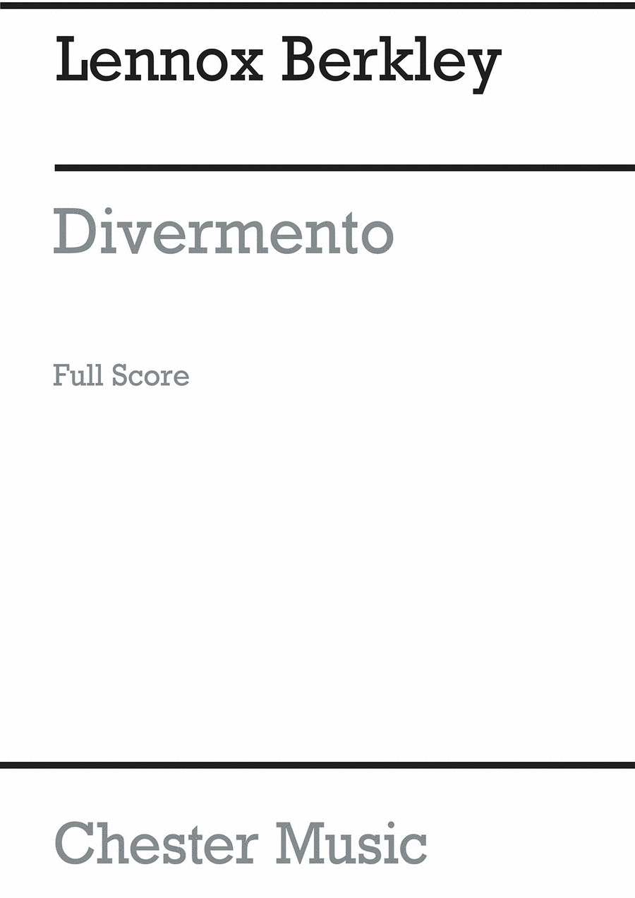 Divertimento (Study Score) Orchestra scores gallery preview page 1