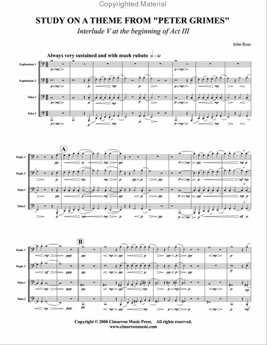 Study on a theme from Peter Grimes EETT scores gallery preview page 2