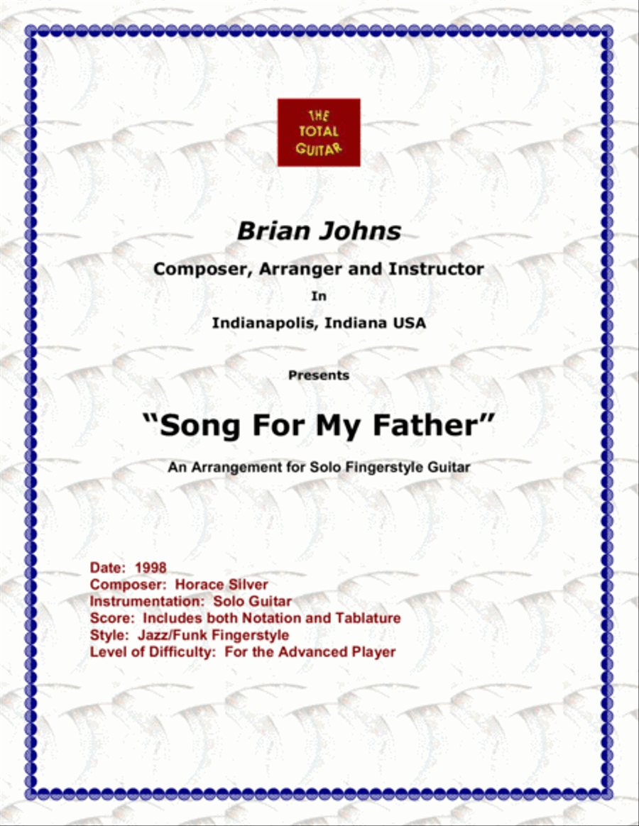 Song For My Father Electric Guitar scores gallery preview page 1
