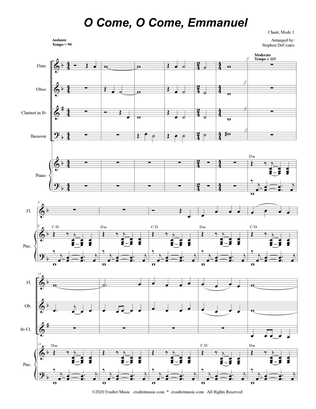 O Come, O Come, Emmanuel (Woodwind Quartet and Piano)