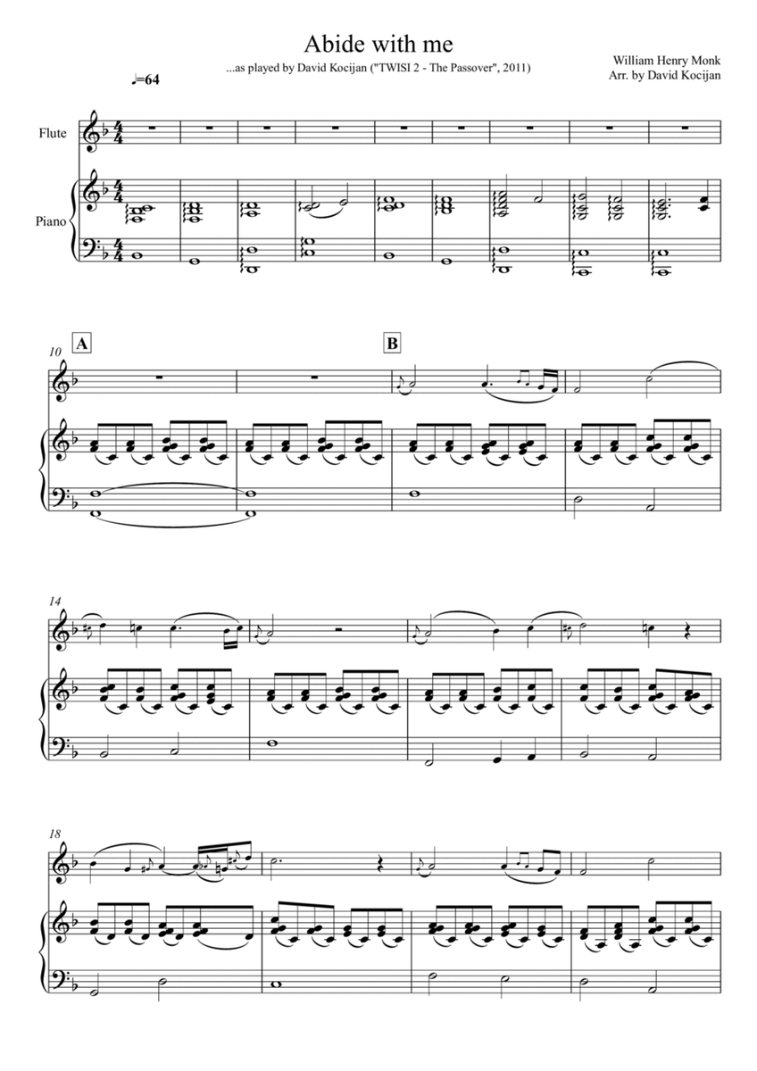 Abide with me (flute & piano) image number null