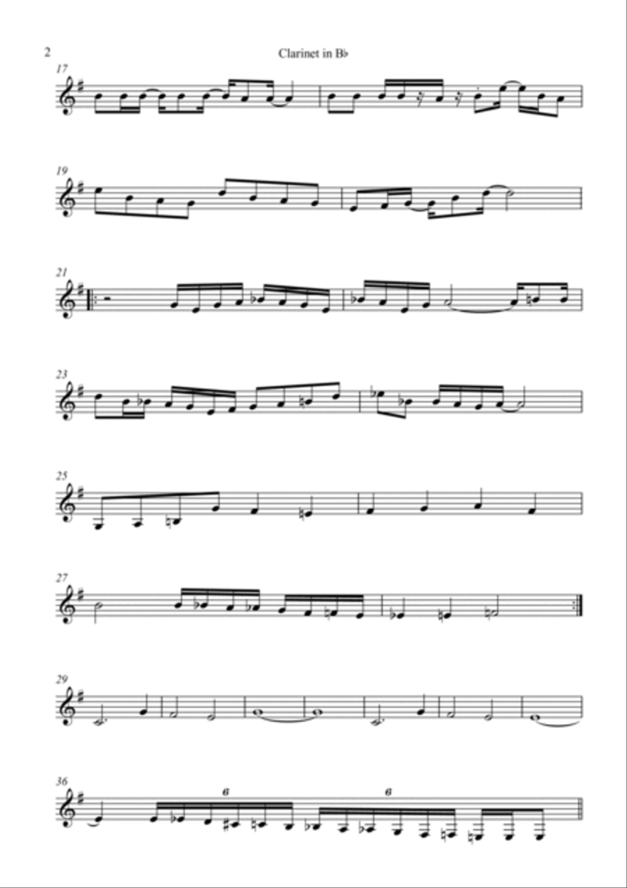 Megalovania B-Flat Clarinet scores gallery preview page 2