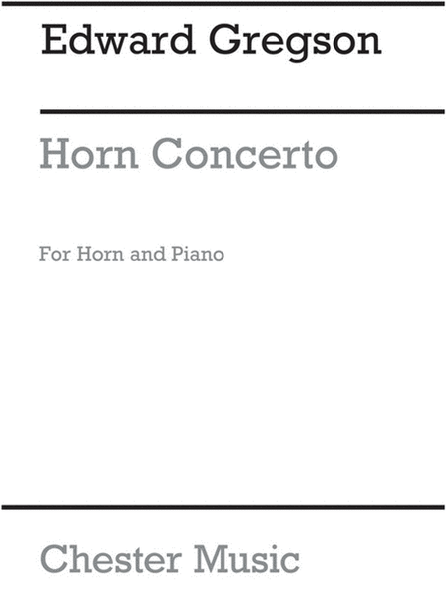 Gregson Concerto Horn In F/Piano(Arc)