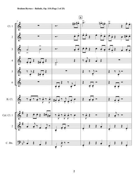 Ballade, Op. 118 (Clarinet Choir + Contrabassoon) image number null