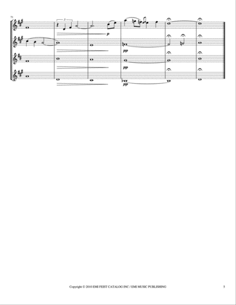 Over The Rainbow Woodwind Quartet scores gallery preview page 5