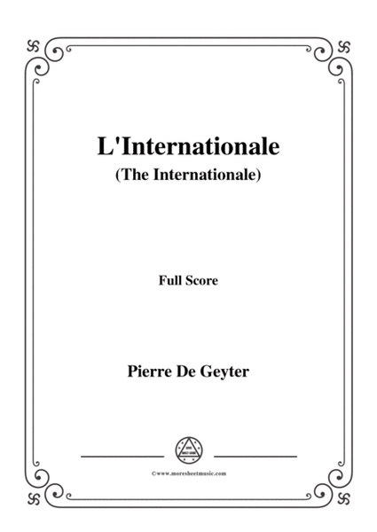 De Geyter-L'Internationale,for Orchestra image number null