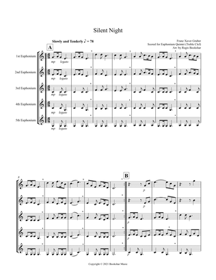 Book cover for Silent Night (Bb) (Euphonium Quintet - Treble Clef)