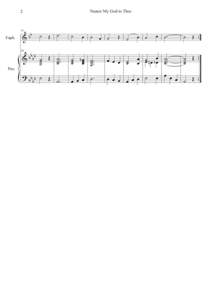 Nearer My God To Thee - Euphonium with Piano accompaniment image number null