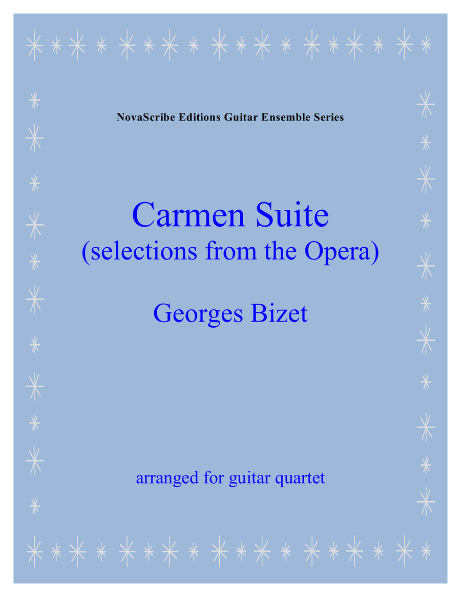 Carmen Suite (selections from the opera) arr. for guitar quartet Small Ensemble scores gallery preview page 1