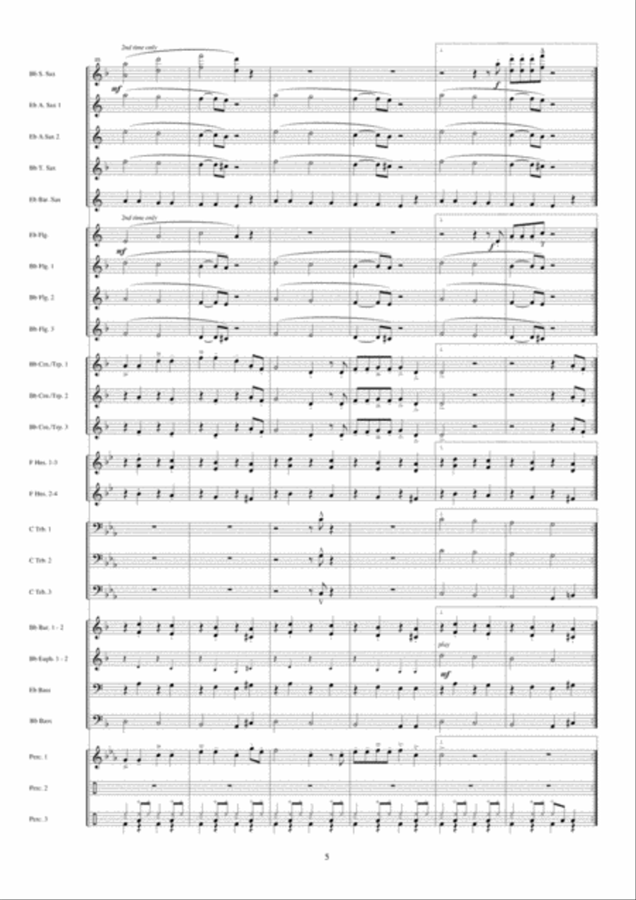 Hit The Road Jack Fanfare Band scores gallery preview page 6