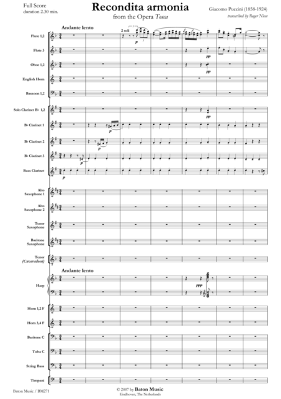 Recondita armonia Recondita armonia Concert Band scores gallery preview page 2