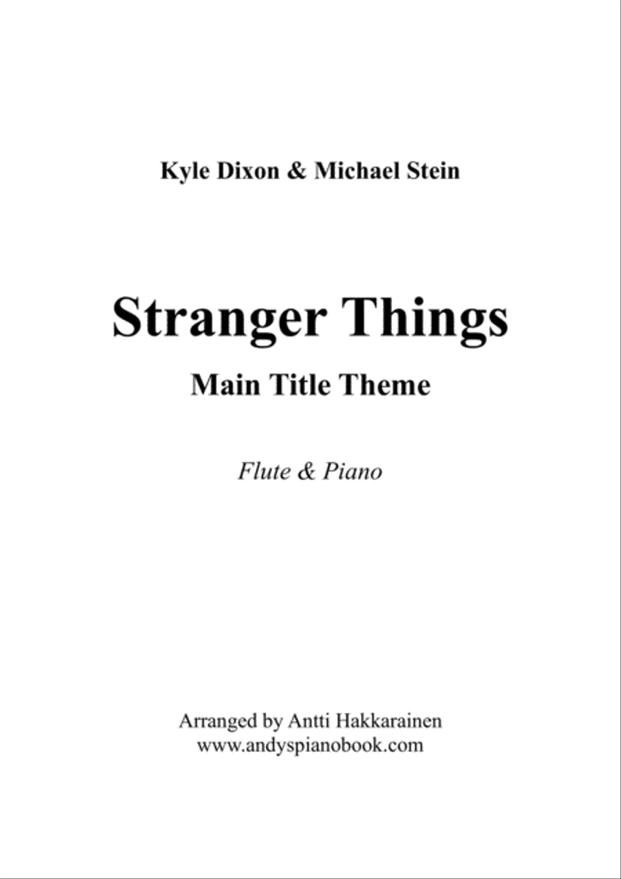 Stranger Things Main Title Theme Flute Solo scores gallery preview page 1