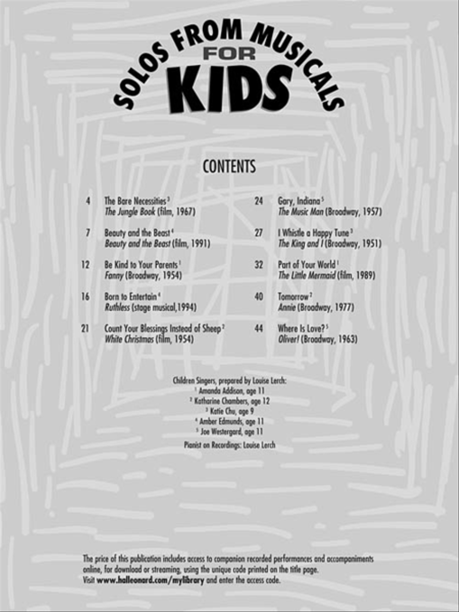 Solos from Musicals for Kids Voice scores gallery preview page 3