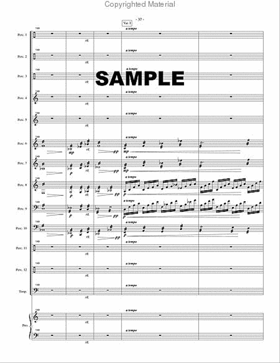 Concerto for Percussion Ensemble Percussion Ensemble scores gallery preview page 6