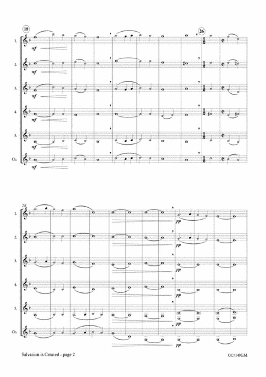 Salvation is Created for Low Clarinet Choir Clarinet Choir scores gallery preview page 3