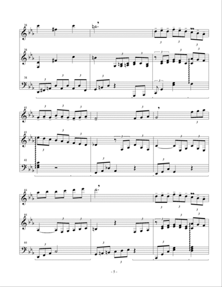 Fantasy in C minor Flute Solo scores gallery preview page 6
