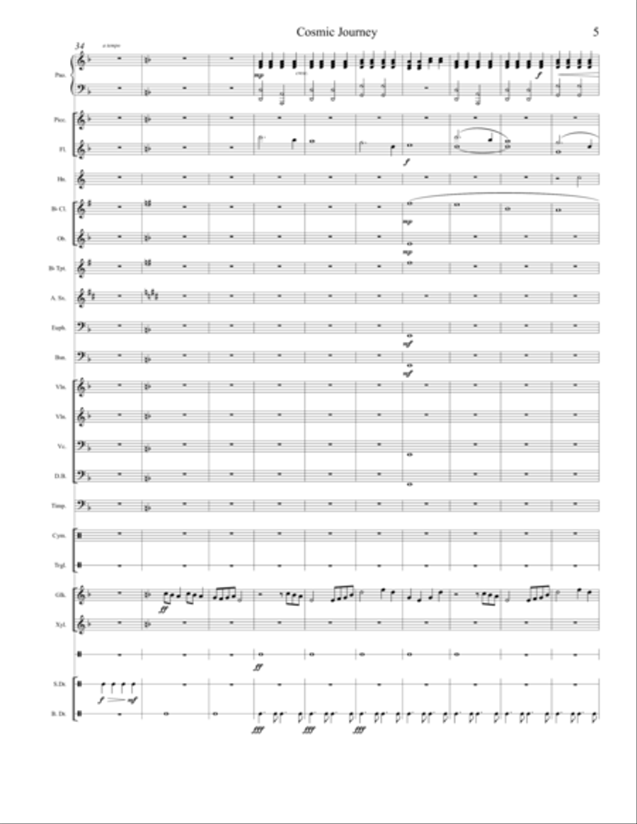 Cosmic Journey Full Orchestra scores gallery preview page 5