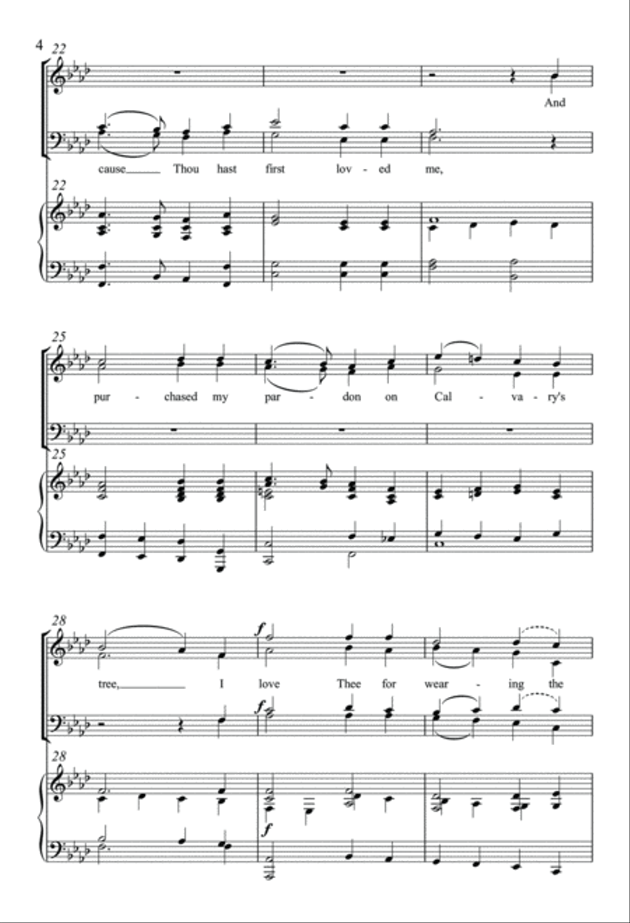 My Jesus, I Love Thee 4-Part scores gallery preview page 4