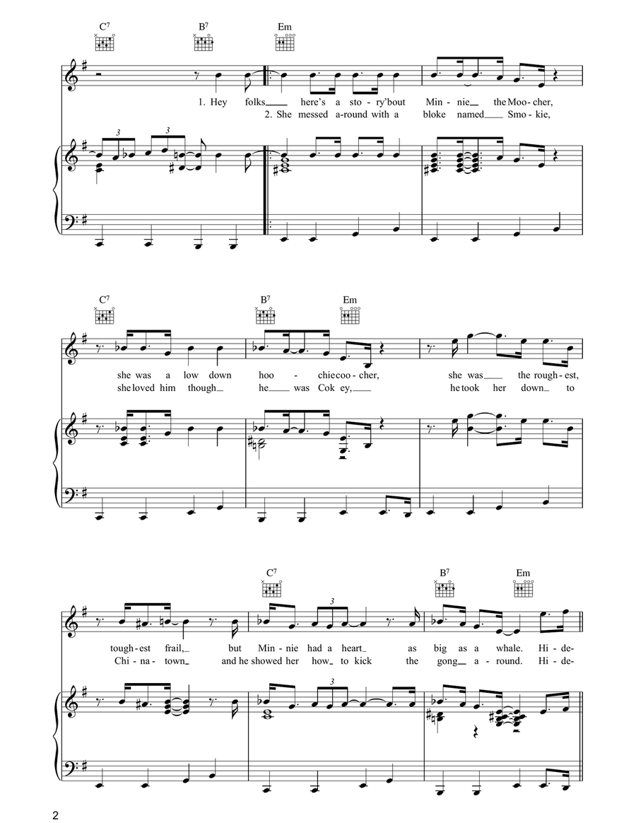 Minnie The Moocher Minnie The Moocher Piano, Vocal, Guitar scores gallery preview page 2