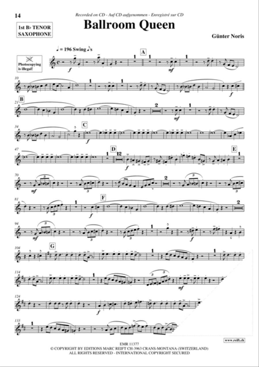 Play The 1st Tenor Sax With The Ballroom Dance Orchestra Vol. 1 Tenor Saxophone scores gallery preview page 11
