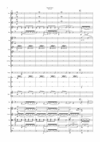 Spanish Dance for violin and orchestra(Full Score & Parts) image number null
