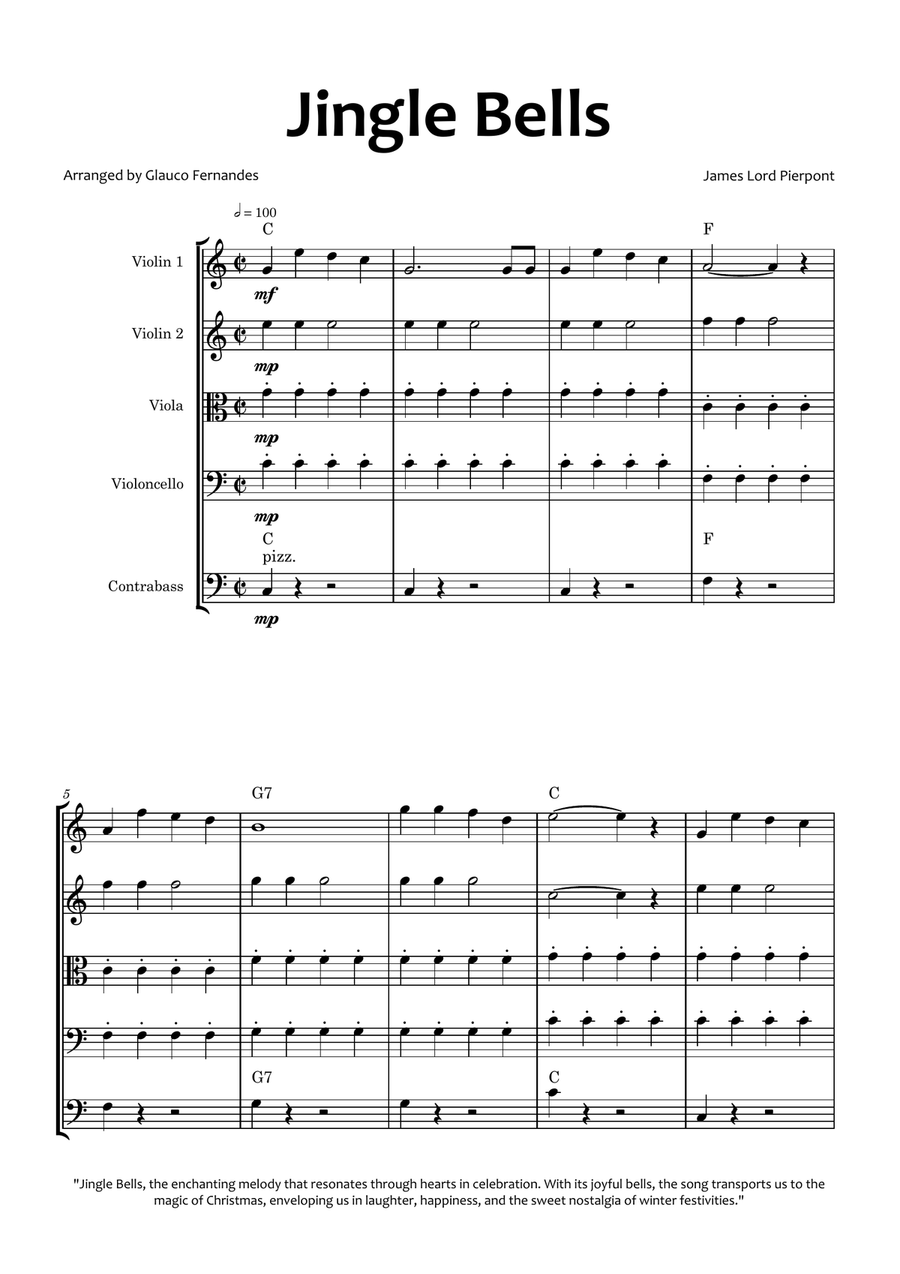 Jingle Bells String Orchestra scores gallery preview page 1