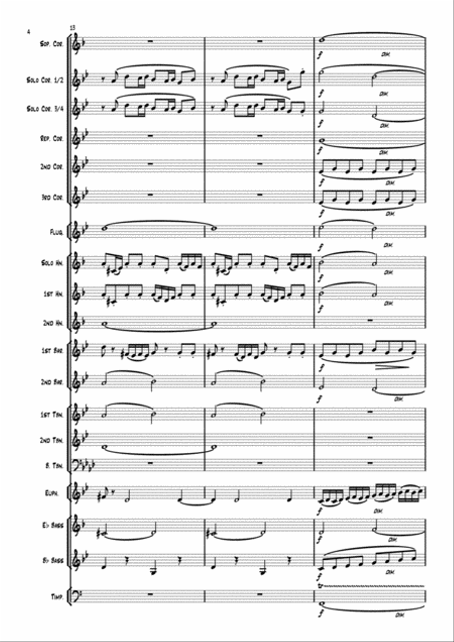 Mendelssohn's Hebrides Overture arranged for brass band Brass Band scores gallery preview page 4