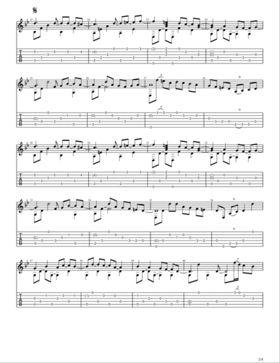 Bus Stop Guitar Solo scores gallery preview page 3