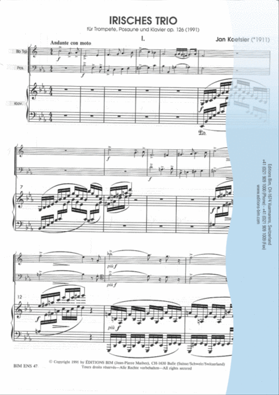 Irisches Trio Trumpet scores gallery preview page 2