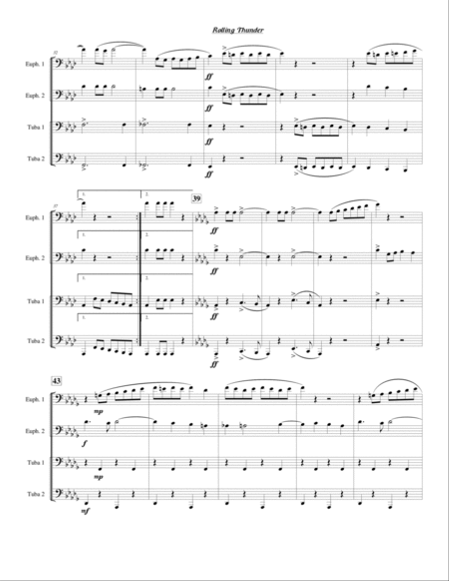 Rolling Thunder Chamber Music scores gallery preview page 3