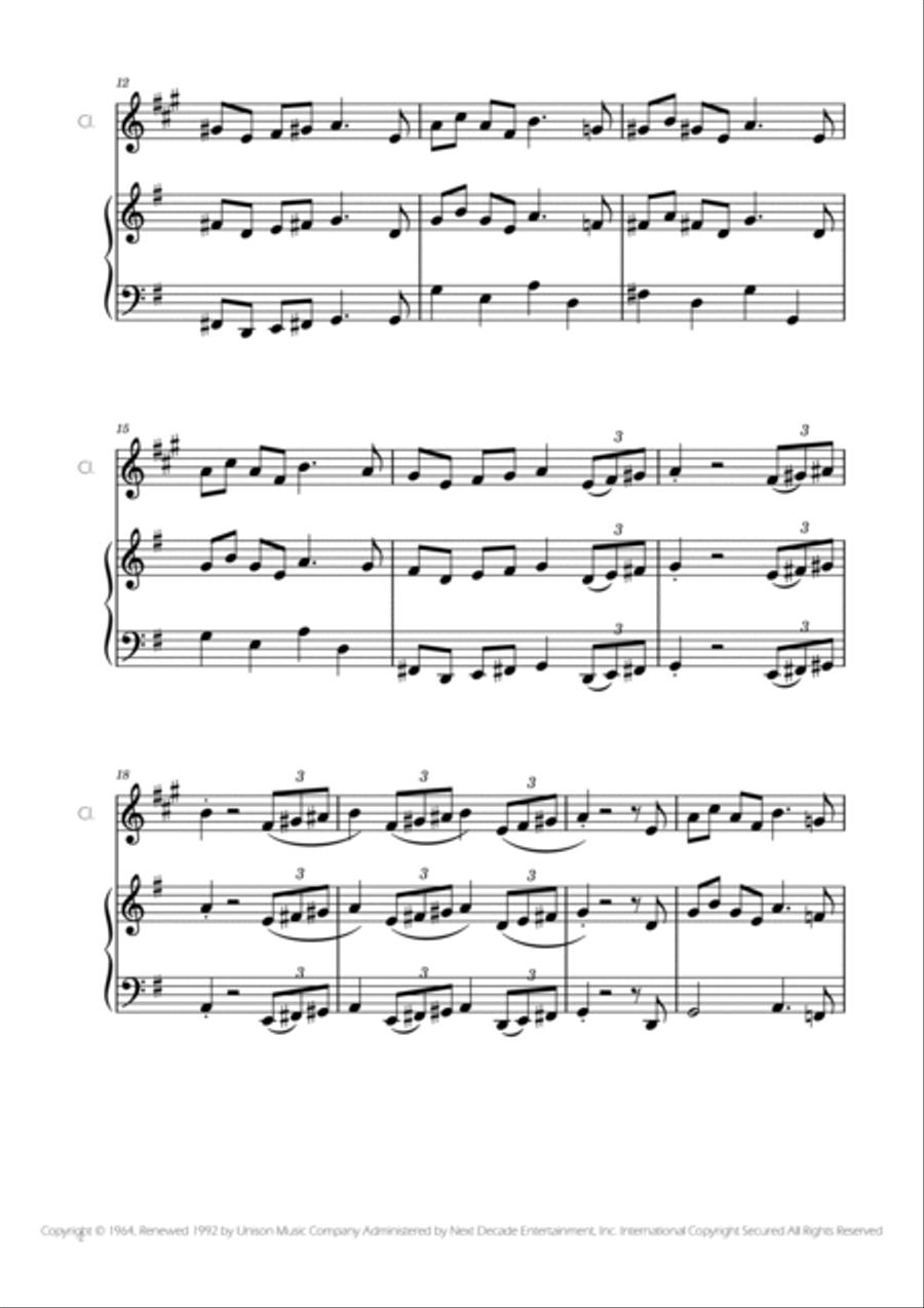 Addams Family Theme E-Flat Clarinet scores gallery preview page 2