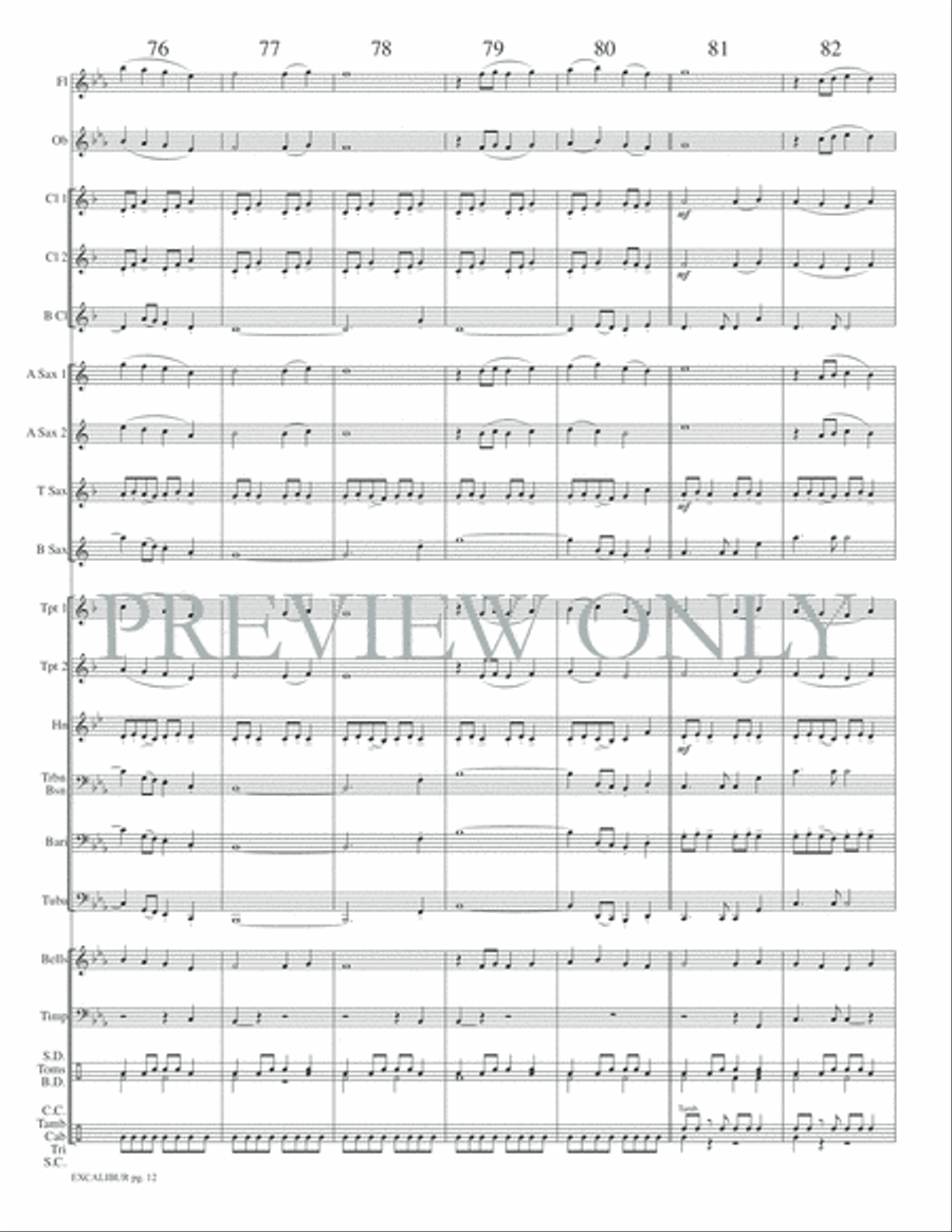 Excalibur Excalibur Concert Band scores gallery preview page 15