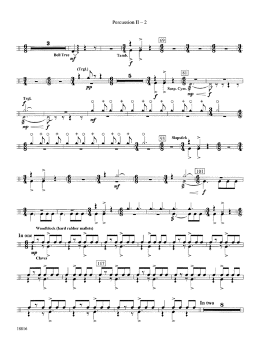 Canarios Fantasia: 2nd Percussion Concert Band scores gallery preview page 2